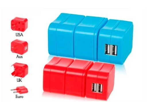 Bộ sạc du lịch châu Âu kết hợp có thể tháo rời với ổ cắm điện USB