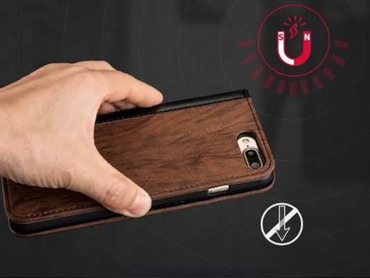 Hộp đựng máy điện thoại di động dành cho doanh nghiệp, bao da di động có thể gấp lại với ví da PU