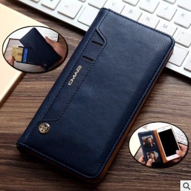 iPhone7 cộng với trường hợp da điện thoại khóa không hút thuốc lá thẻ hấp thụ vòng cổ tay áo táo 678