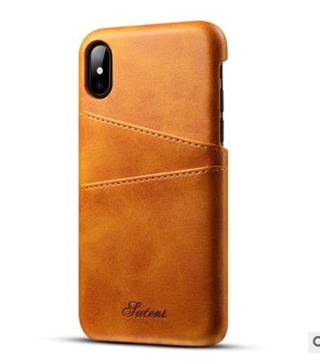 Mỏng vỏ Custom PU Da Điện thoại di động Bìa da với Chủ thẻ tín dụng cho iPhone X